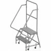 Tri-Arc 2 Step 24"W 10"D Top Step Steel Rolling Ladder, Perforated Tread, 42" Handrail - KDSR102246 -Ladders Sales Store TRC KDSR102246
