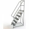 Tri-Arc 6 Step Steel 24"W Tilt & Roll Ladder, Perforated Tread - KDTF106246 -Ladders Sales Store TRC KDTF106246