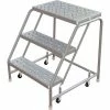Tri-Arc Rolling Ladder, 3 Step, Aluminum, Perforated, 14" Deep Top Step, No Handrails, 24"W Step 1 Tri-Arc Rolling Ladder, 3 Step, Aluminum, Perforated, 14" Deep Top Step, No Handrails, 24"W Step -Ladders Sales Store TRC WLAR003246