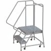 Tri-Arc 2 Step Aluminum Rolling Ladder, 16"W Grip Tread, 21"D Top Step, 32" Handrails - WLAR102165-D4 2 Tri-Arc 2 Step Aluminum Rolling Ladder, 16"W Grip Tread, 21"D Top Step, 32" Handrails - WLAR102165-D4 -Ladders Sales Store TRC WLAR102165 D4