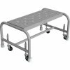 Tri-Arc 1 Step Mobile Steel Step Stand w/ Perforated Top Step & 24"W Platform - WLSR001246 -Ladders Sales Store TRC WLSR001246