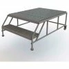 Tri-Arc 2 Step Mobile Work Platform 36"W x 48"L, No Handrails, Gray - WLWP023648 -Ladders Sales Store TRC WLWP023648
