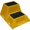 Techstar Plastics Techstar Industrial Step Stand 28"W x 36"D x 20"H - 2 Step Yellow - SS-2-08