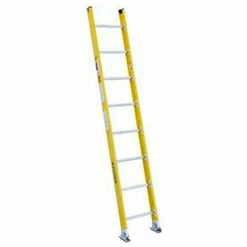 Werner 8' Type 1AA Fiberglass Round Rung Straight Ladder 7108-1