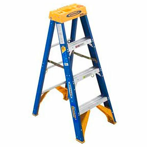 Werner 4' Type 1AA Fiberglass Electricians JobStation Ladder 375 lb. Cap - OBEL04 3 Werner 4' Type 1AA Fiberglass Electricians JobStation Ladder 375 lb. Cap - OBEL04