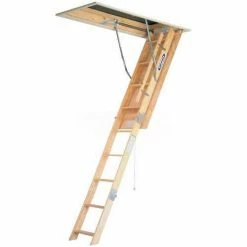 Werner 8' Ceiling Wood Attic Ladder - 25"W x 54"L W2508