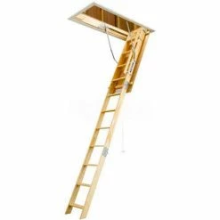Werner 10' Ceiling Wood Attic Ladder - 25"W x 54"L W2510